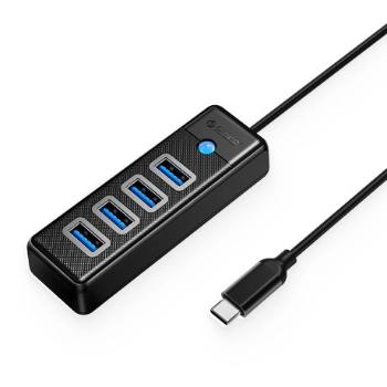 Orico PW4U-C3 HUB adaptér USB-C- 4x USB 3.0, čierny