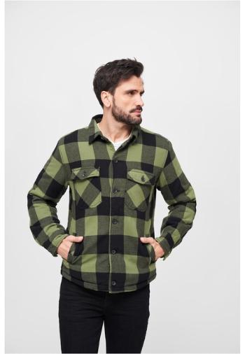 Brandit Lumberjacket black/olive - L