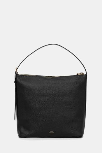Kožená kabelka A.P.C. sac vera čierna farba, PXCBL.F61902