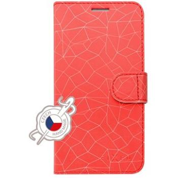 Pouzdro typu kniha FIXED FIT pro Huawei Y9 (2019) - motiv Red Mesh (RC1023)