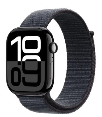 APPLE Watch Series 10 Cellular 46mm Klavírno čierny hliník s atramentovým prevliekacím remienkom