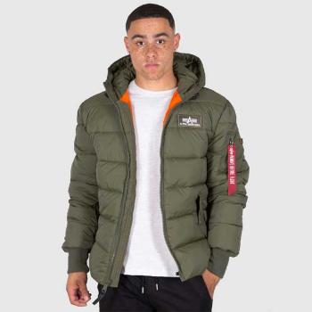 Téli Kabát Zimná Bunda Alpha Industries Hooded Puffer Alpha FD Dark Green