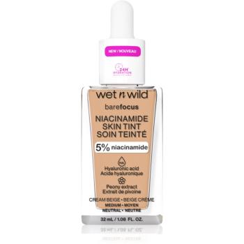 Wet n Wild Bare Focus Niacinamide Skin Tint ľahký hydratačný make-up odtieň Cream Beige 32 ml