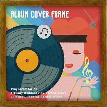 Muziker MUZR65B Nástenný stojan na LP platne Gold