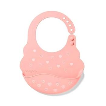 BabyOno podbradník silikónový so zapínaním srdiečka (5901435411988)
