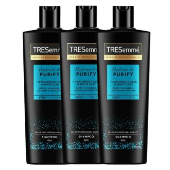 TRESemmé Hydrate &amp; Purify Sampon zsíros hajra 3x400ml