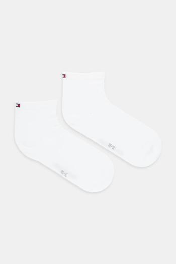 Ponožky Tommy Hilfiger 2-pak dámske, biela farba, 373001001