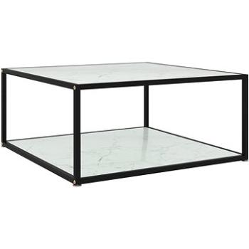 SHUMEE Konferenčný stolík biely 80 × 80 × 35 cm tvrdené sklo, 322894