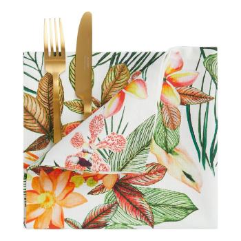 LOMBOK pamut szalvéta trópusi mintával 42 x 42 cm