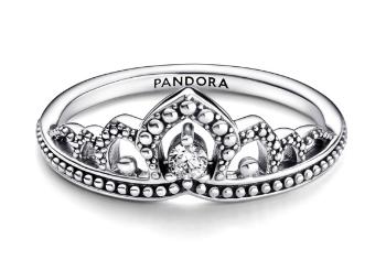 Pandora Strieborný prsteň Kráľovský diadém s guličkami Moments 192233C01 54 mm