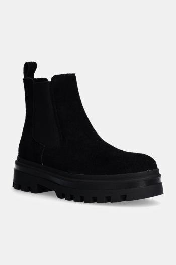 Kožené topánky chelsea Calvin Klein Jeans LUGGED CHELSEA BOOT HR SU pánske, čierna farba, YM0YM01067