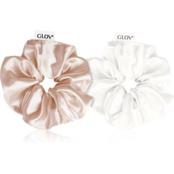 GLOV Satin Scrunchies S Elastice pentru par Sparkling Wine/Beige 2 buc
