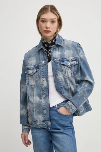 Rifľová bunda Karl Lagerfeld Jeans dámska, prechodná, oversize, A1W14014