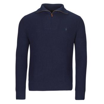 Polo Ralph Lauren  PULL 1/2 ZIP EN LAINE MELANGE  Svetre Námornícka modrá