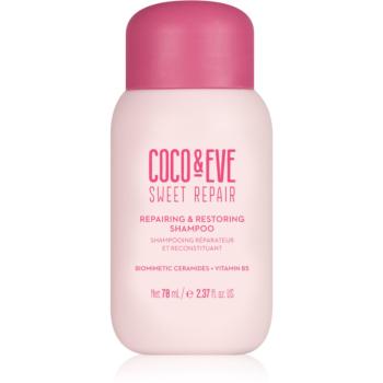 Coco & Eve Sweet Repair Repairing & Restoring Shampoo intenzívne regeneračný šampón pre poškodené a farbené vlasy 70 ml