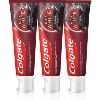 Colgate Max White Charcoal bělicí zubní pasta 3 x 75 ml