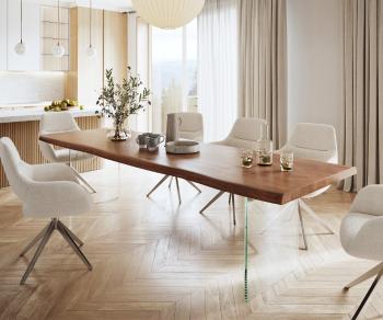 Jedálenský stôl Edge 300x100 cm XL akáciová hnedá
