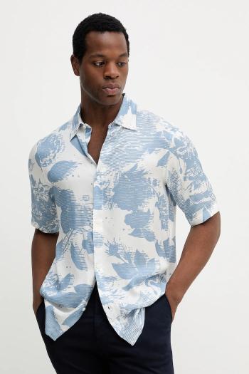 Košeľa Armani Exchange modrá farba, regular, s klasickým golierom, XM001926 AF13235