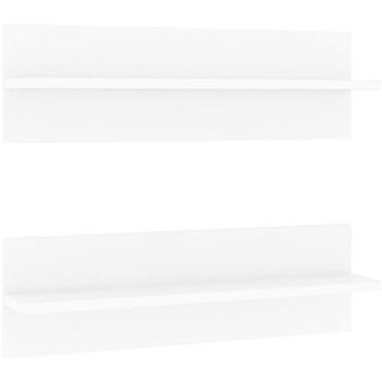 Shumee - Nástenné 2 ks biele 60×11,5×18 cm drevotrieska, 807315