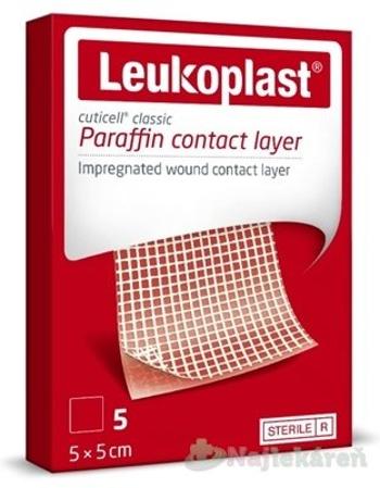 LEUKOPLAST CUTICELL CLASSIC krytie na rany s parafínovou kontaktnou vrstvou, sterilné, 5x5 cm, 5 ks