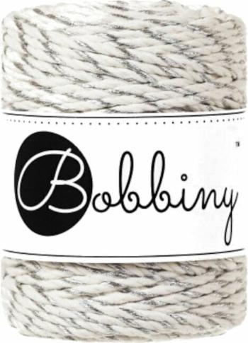 Bobbiny 3PLY Macrame Rope 3 mm 50 m Silver Twist Špagát