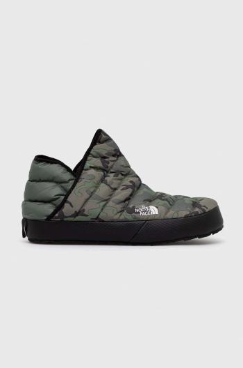 Papuče The North Face Men S Thermoball Traction Bootie zelená farba