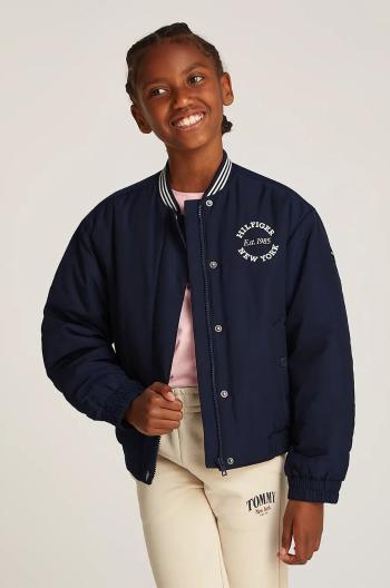 Detská bunda bomber Tommy Hilfiger čierna farba, KG0KG08312