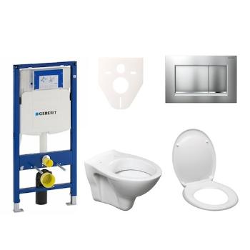 Cenovo zvýhodnený závesný WC set Geberit do ľahkých stien / predstenová montáž + WC S-Line S-line Pro 111.300.00.5ND7