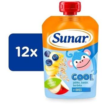Sunar Cool ovocná kapsička čučoriedka, banán, ovsené vločky 12× 110 g (8592084418465)