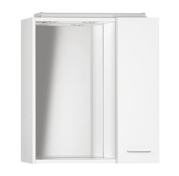 AQUALINE - ZOJA/KERAMIA FRESH galérka s LED osvetlením, 60x60x14cm, pravá, biela 45022