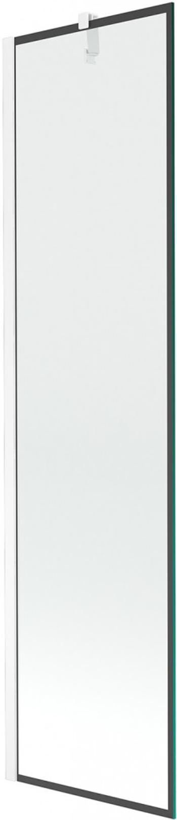 MEXEN/S - Next vaňová zástena FIX 50 x 150 cm, čierna dekor, biela 895-050-000-00-70-20