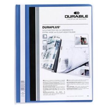DURABLE A4, plastový, s vreckom, modrý (257906)