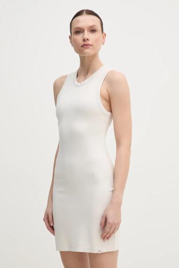 Šaty Calvin Klein Jeans béžová farba, mini, priliehavá, J20J225292