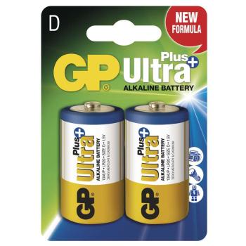 GP ALKALICKE BATERIE ULTRA PLUS D, 2KS BLISTER, B1741