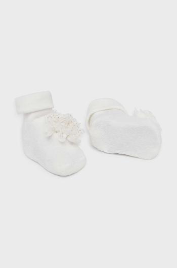 Ponožky pre bábätká Mayoral Newborn béžová farba, 9763