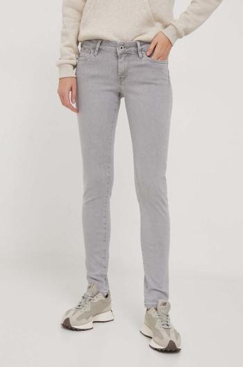 Rifle Pepe Jeans SKINNY JEANS LW dámske, šedá farba, PL204583UH1