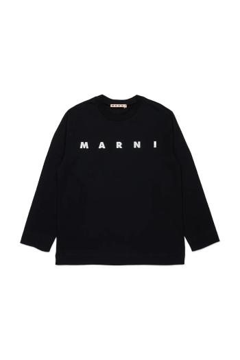 Bavlnené tričko Marni MT291U T-SHIRT čierna farba, s potlačou, M01603