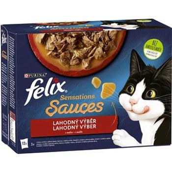 Felix Sensations Sauces hovädzie, jahňacie, morka, kačica v lahodnej omáčke 12× 85 g (7613039777008)