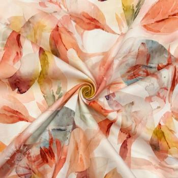 Bavlnená látka SATIN Hawaii pink digital print