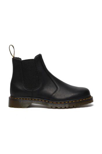 Topánky chelsea Dr. Martens 2976 WL dámske, čierna farba, na plochom podpätku, zateplené, DM31874001