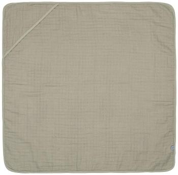 Gyerek fürdőlepedő Lässig Muslin Hooded Towel Olive, 90 × 90 cm