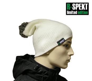 R-spekt čiapka pompom duo beanie style smotanová