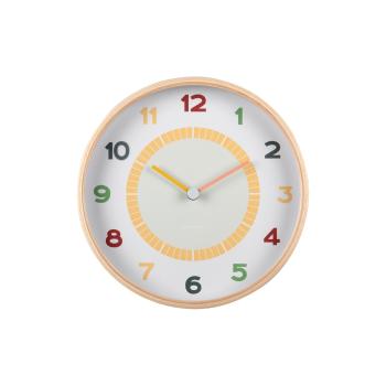 Dizajnové nástenné hodiny Karlsson 5962MC žlté,priemer 25 cm