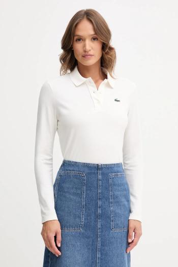Tričko s dlhým rukávom Lacoste béžová farba, PF4567
