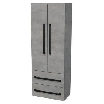 Kúpeľňová skrinka vysoká SAT Cube Way 60x163x33 cm betón CUBE3CHV60BE