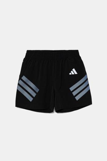 Detské krátke nohavice adidas čierna farba, nastaviteľný pás JJ4996