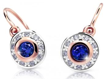 Cutie Jewellery Trblietavé detské bicolor náušnice C2400-10-X-4 modrá