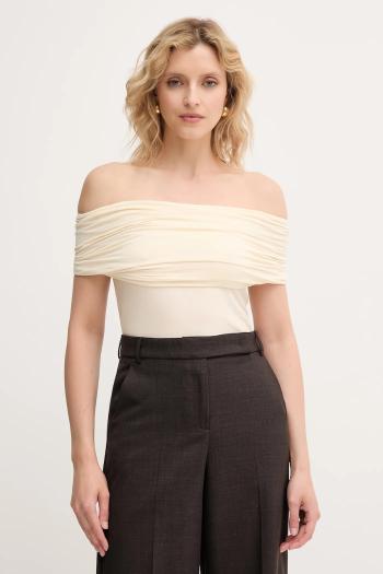 Top MAX&Co. béžová farba, španielsky výstrih, 2526946071200