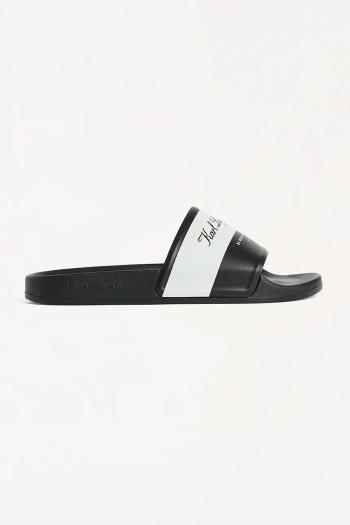 Šľapky Karl Lagerfeld KONDO pánske, čierna farba, KL70023