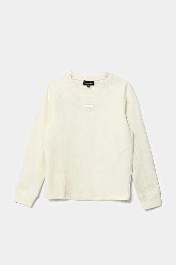 Detská mikina Emporio Armani béžová farba, jednofarebná, EB000231 AF13455